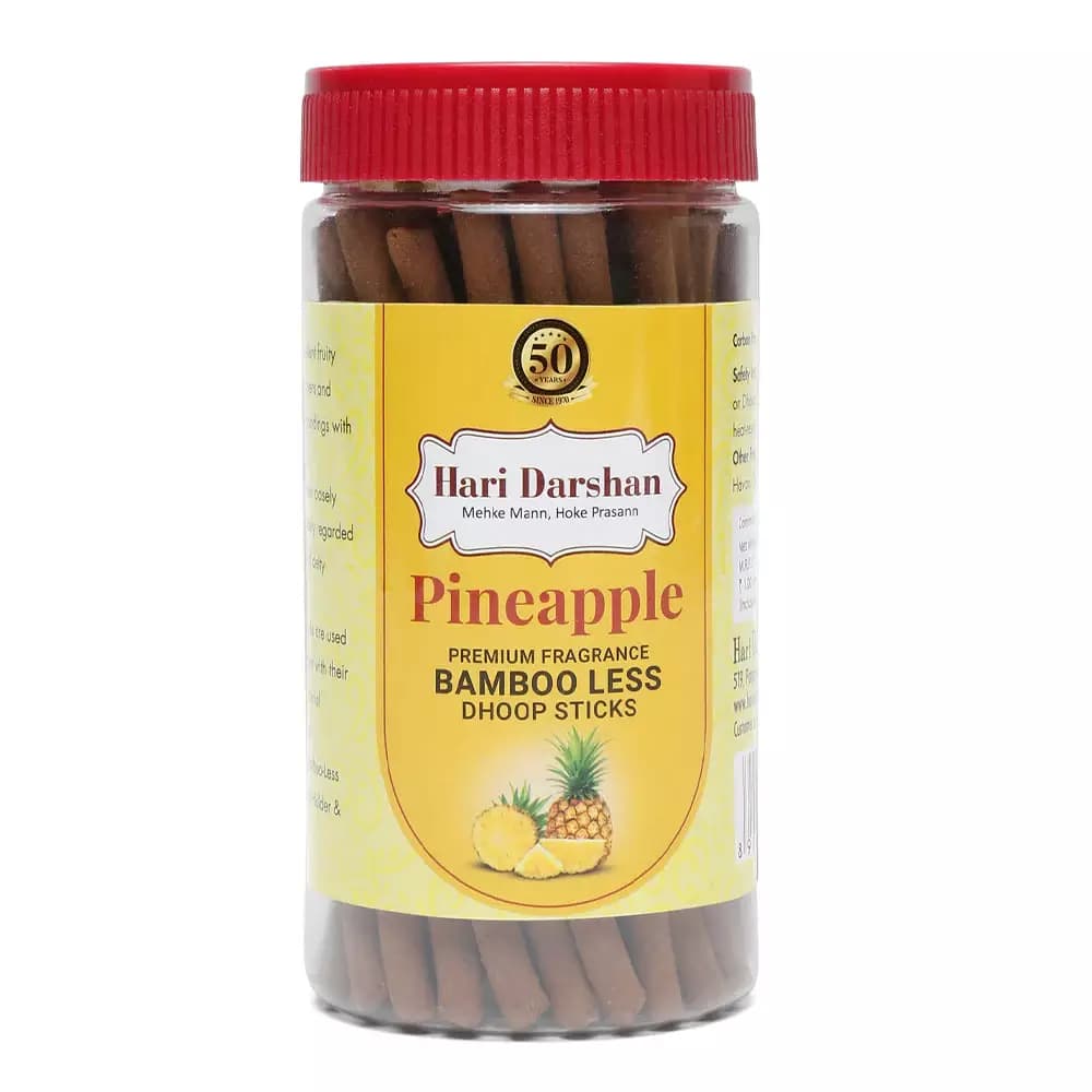 Hari Darshan Pineapple Bamboo Less Dhoop Sticks,125g-Main image