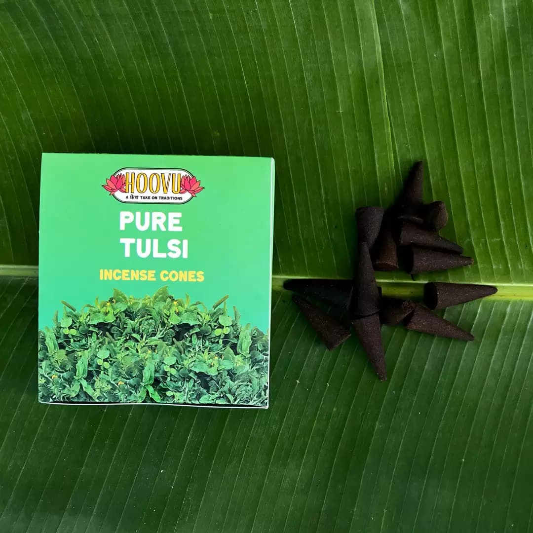Hoovu Pure Tulsi Dhoop Cones,90g-Main image