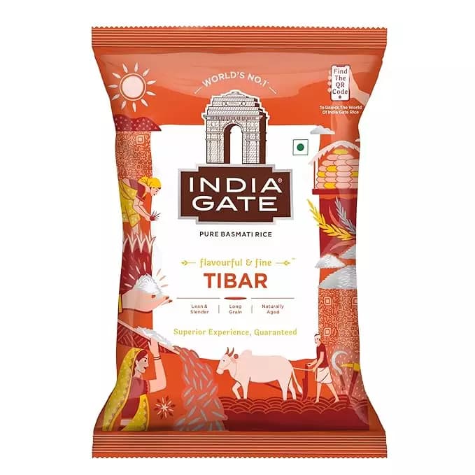 India Gate Basmati Rice Tibar, 1Kg-Main image