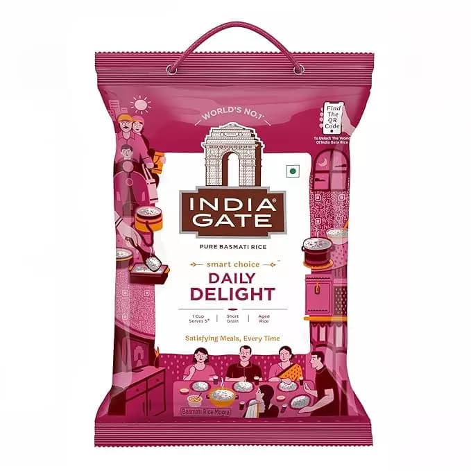 India Gate Daily Delight Pure Basmati Rice, 5Kg-Main image
