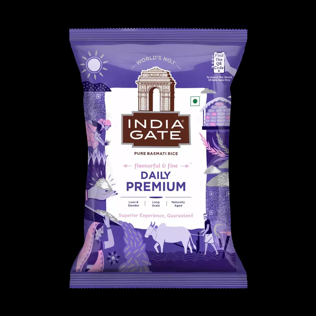 India Gate Daily Premium Basmati Rice, 1Kg-Main image