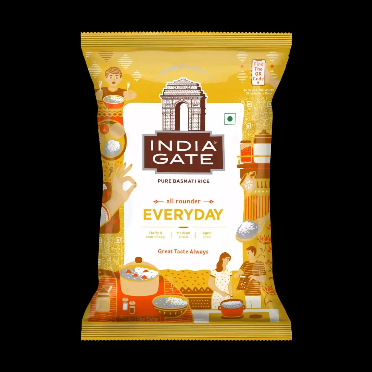 India Gate Everyday Basmati Rice, 1Kg-Main image