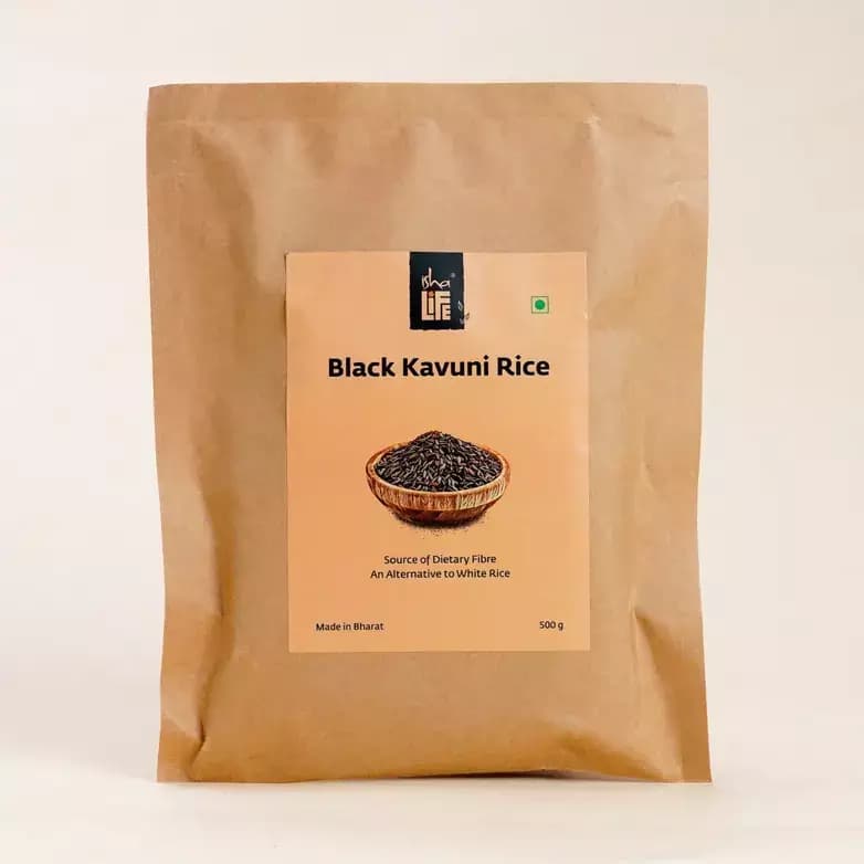 Isha Life Black Kavuni Rice, 500g-Main image