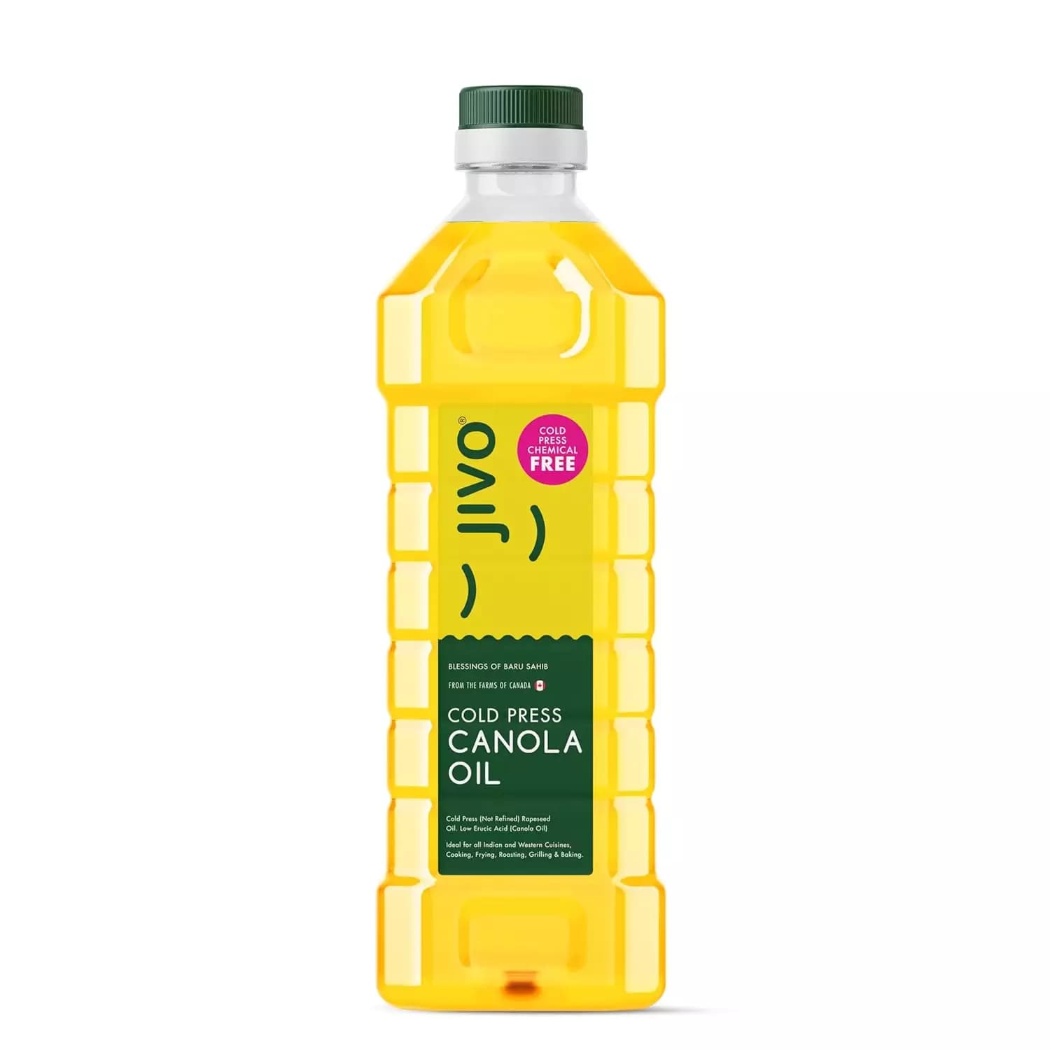 JIVO Canola Cold Pressed Edible Oil, 1L-Main image