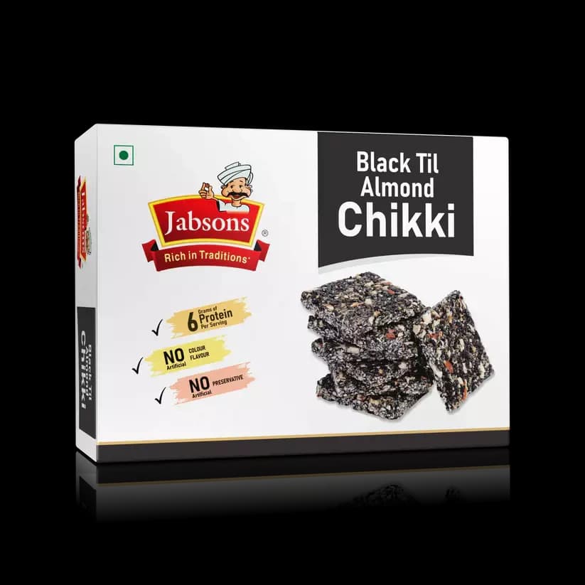 Jabsons Black Til Almond Chikki, 270g-Main image