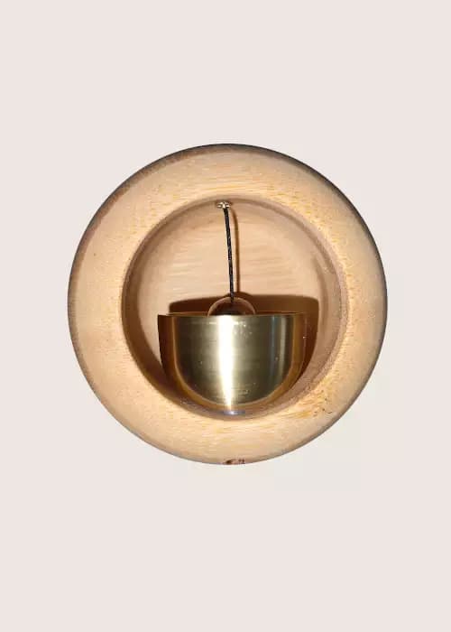 Japanese Style Bamboo Door Bell - Round Shape,250g-Main image