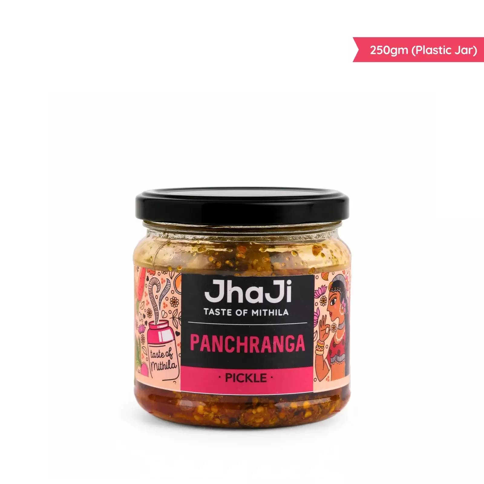 JhaJi Panchranga Pickle — 250 g / Plastic Jar