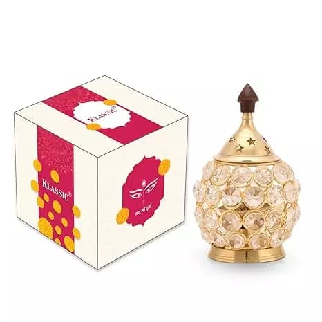 Klassic Decor Brass Crystal Matki Shape Diyam,240g-Main image