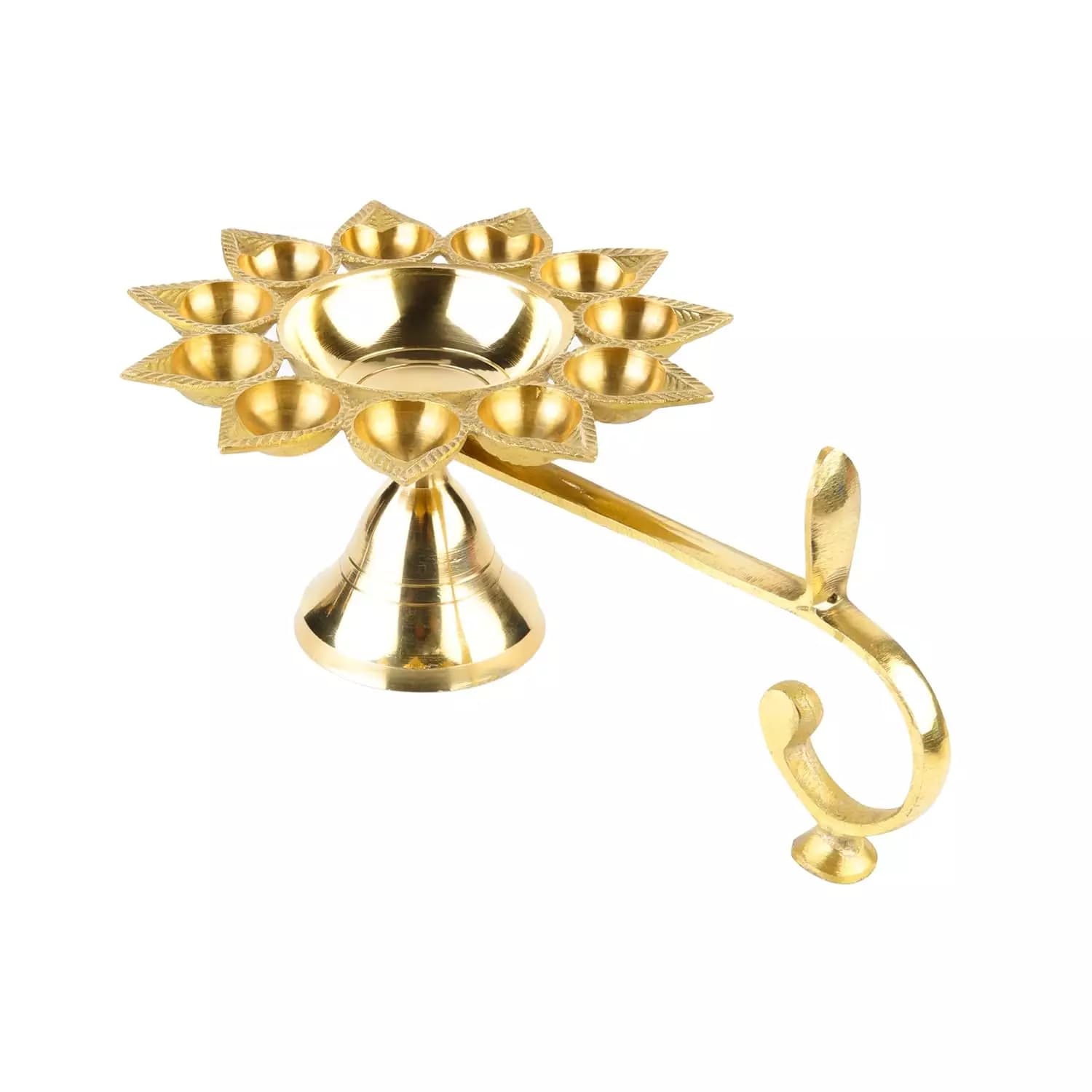 Klassic Pure Brass Aarti Diya,422g-Main image