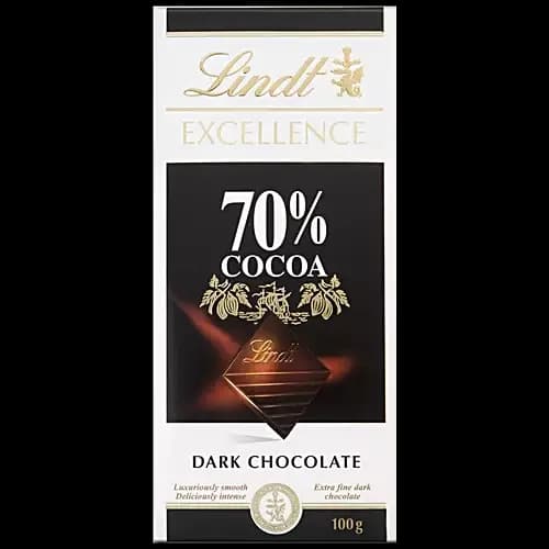 Lindt Excellence 70% Cocoa Dark Chocolate Bar — 100 g
