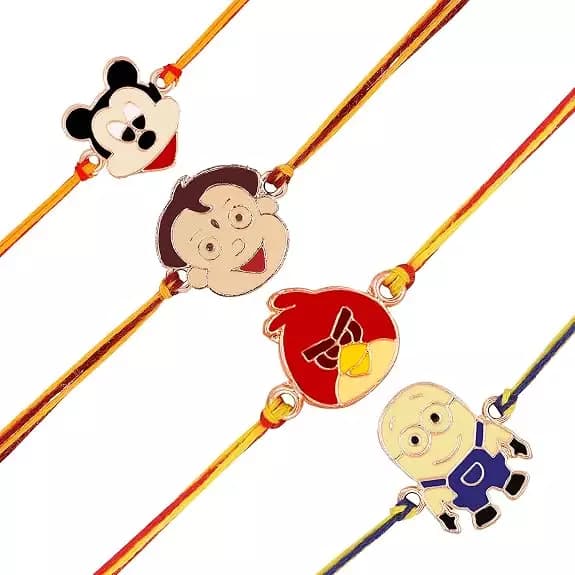 Mahi Rose Gold Plated Cartoon Rakhi,250g-Main image