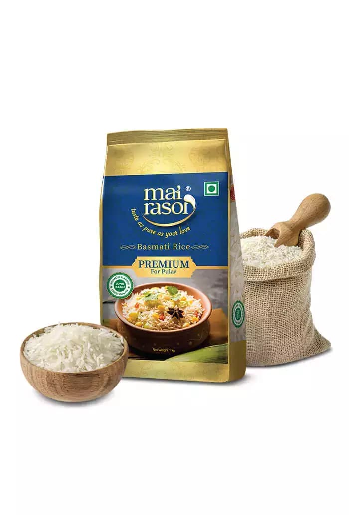 Mai Rasoi Premium Basmati Rice, 1kg-Main image