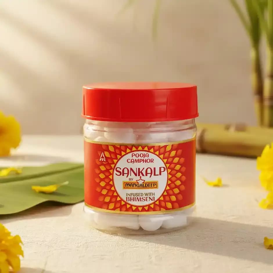 Mangaldeep Sankalp Pooja Camphor Infused With Bhimseni,50g-Main image