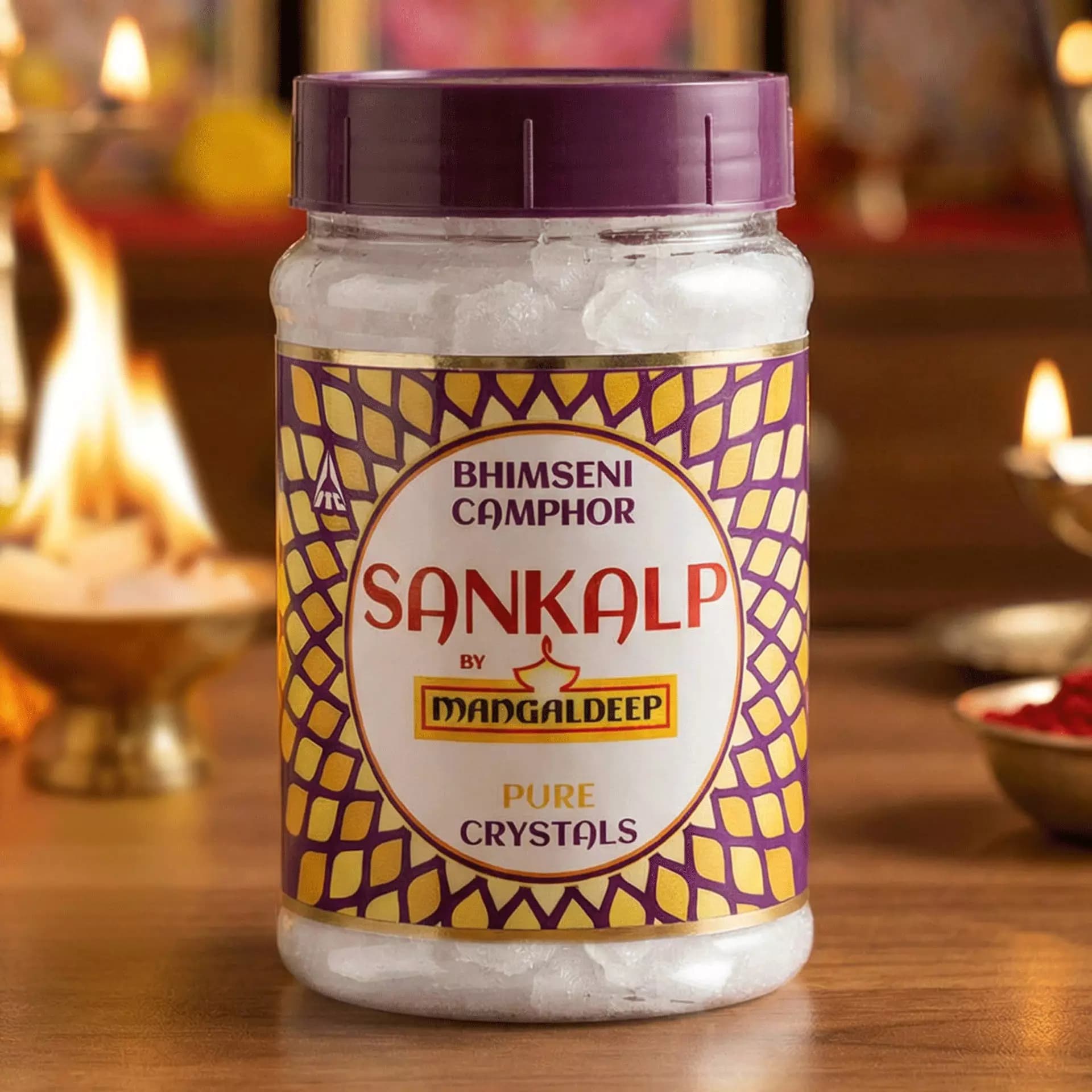Mangaldeep Sankalp Pure Bhimseni Camphor,100g-Main image