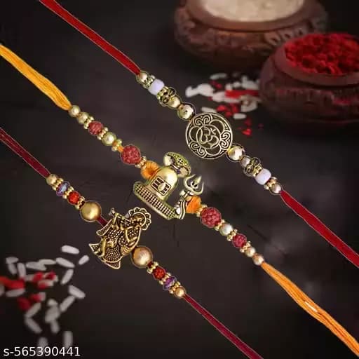 Meesho Designer Rakhi Gifts for Brother & Bhaiya Bhabhi,300g-Main image