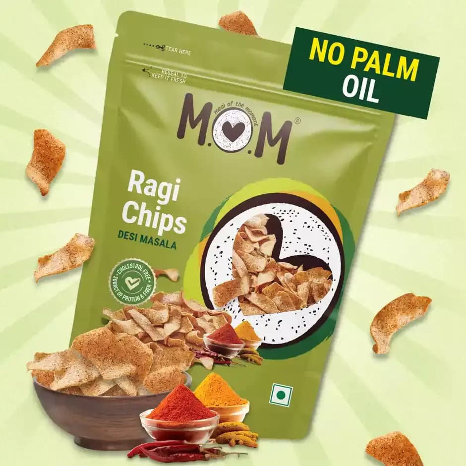 Mom Desi Masala Ragi Chips No Palm Oil,70g-Main image