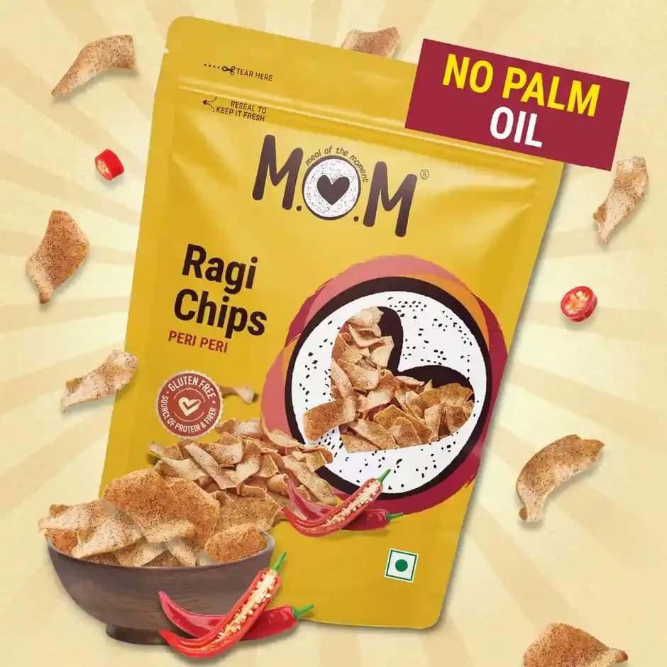 Mom Peri Peri Ragi Chips No Palm Oil,70g-Main image