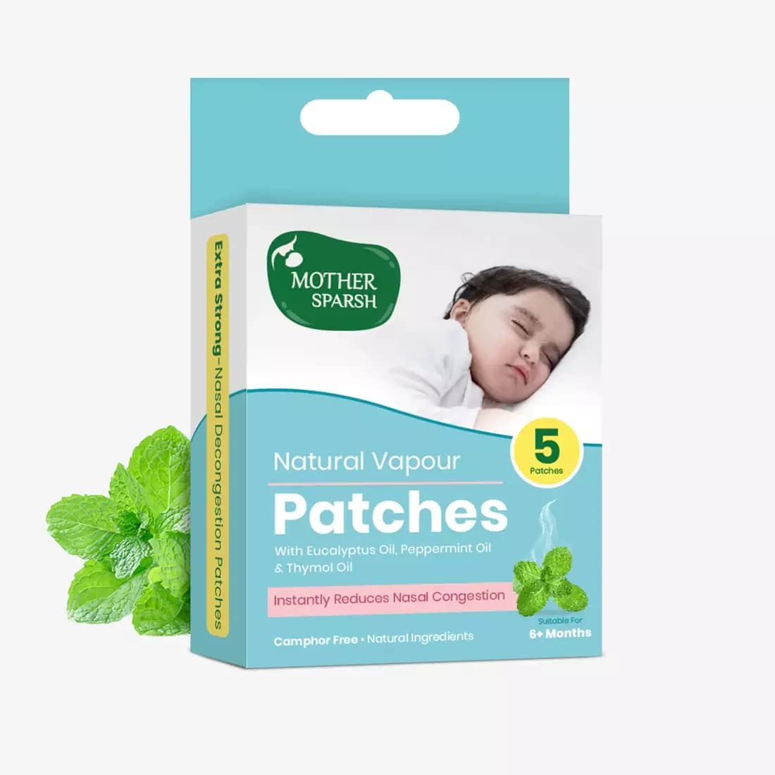 Mother Sparsh Cold Relief Natural Vapour Patches,100g-Main image