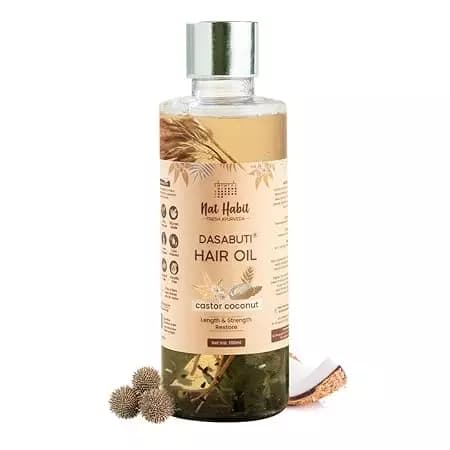 Nat Habit Castor Coconut Dasabuti Hair Oil,100ml-Main image