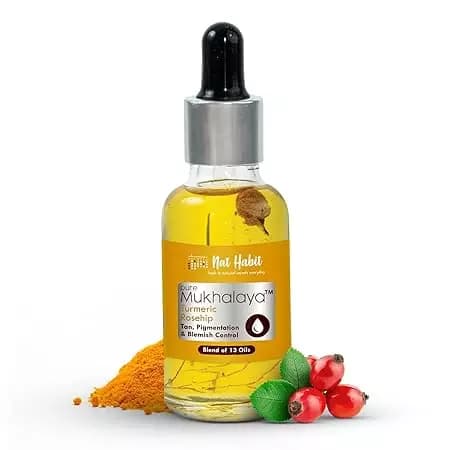 Nat Habit Turmeric Rosehip Mukhalaya Face Oil-Main image