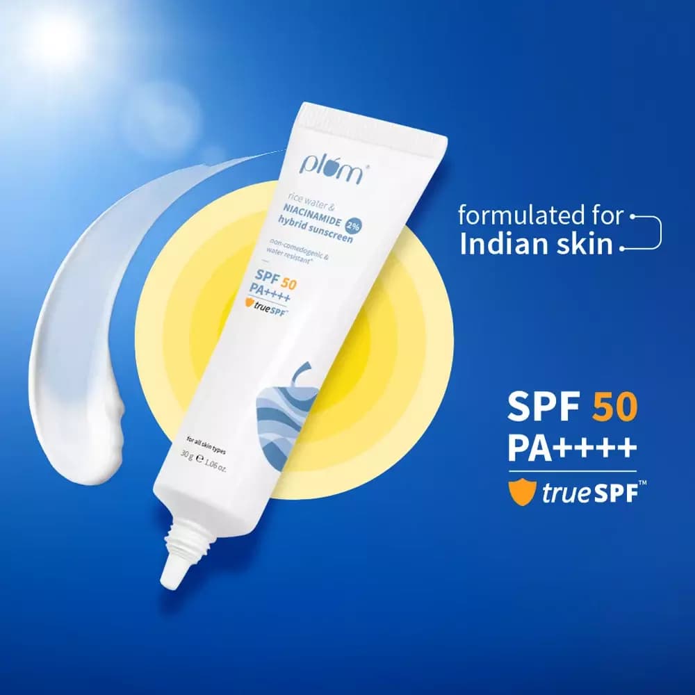 Niacinamide & Rice Water SPF 50 PA++++ Hybrid Sunscreen, 30 g-Main Image