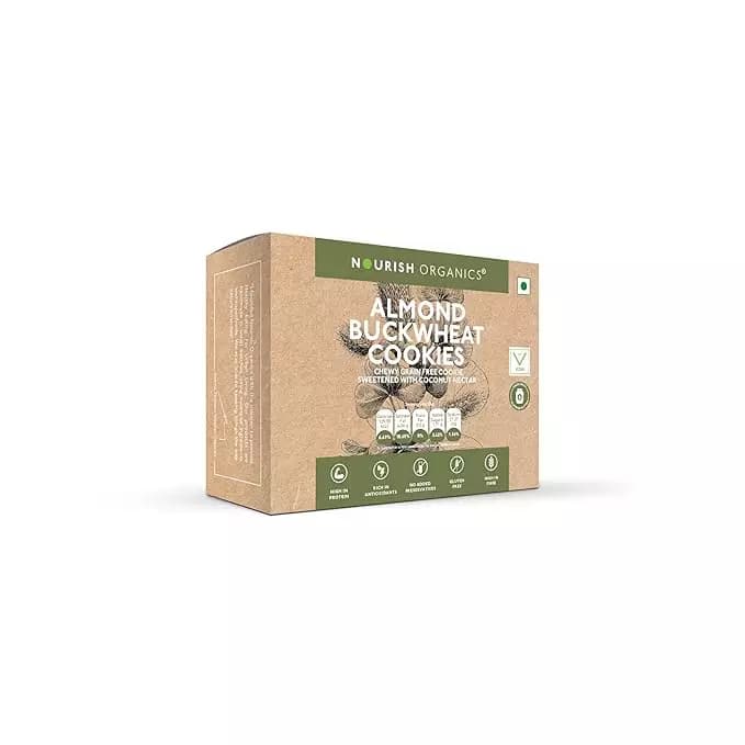 Nourish Organic Almond Buckwheat Cookies,120g-Main image