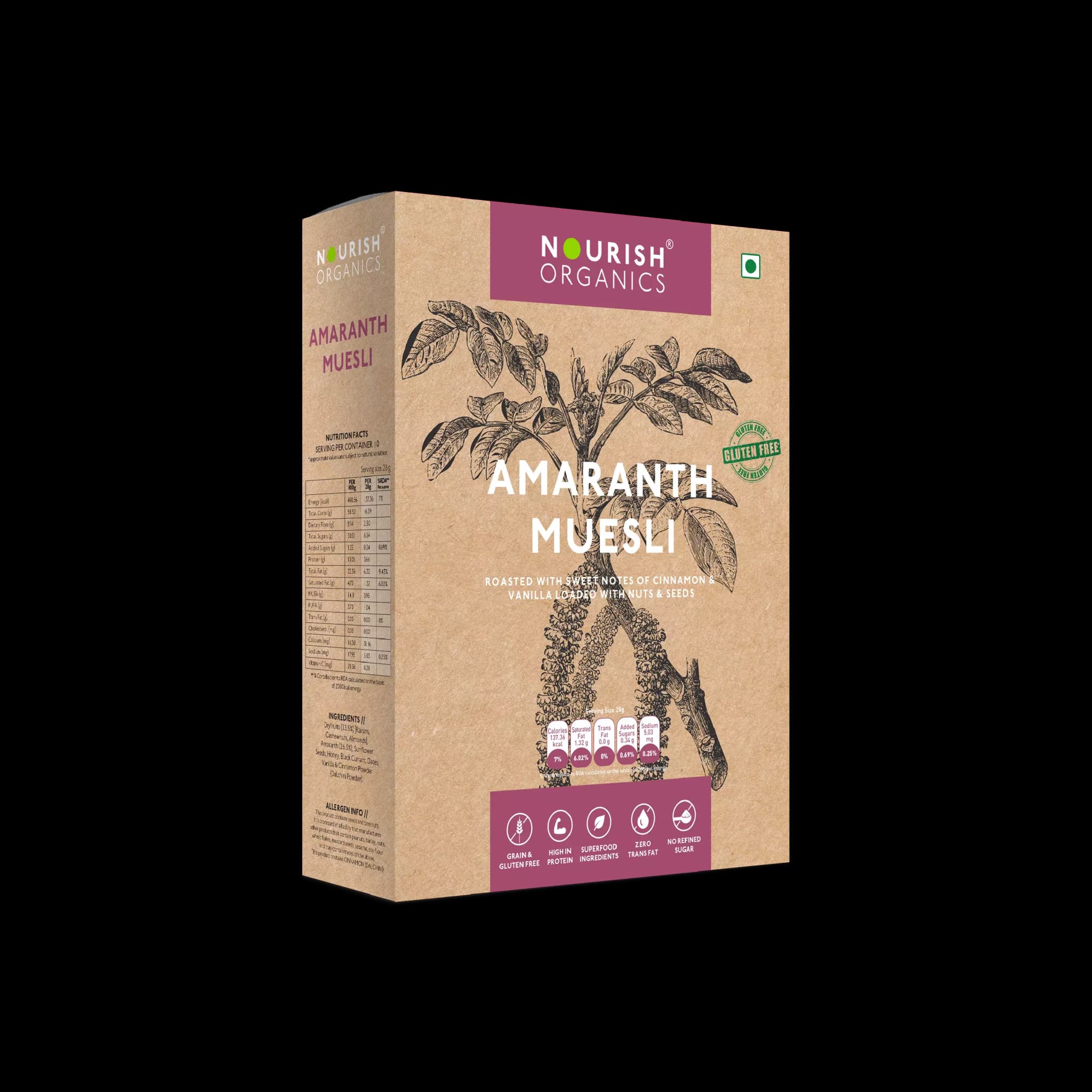 Nourish Organic Amaranth Muesli,280g-Main image