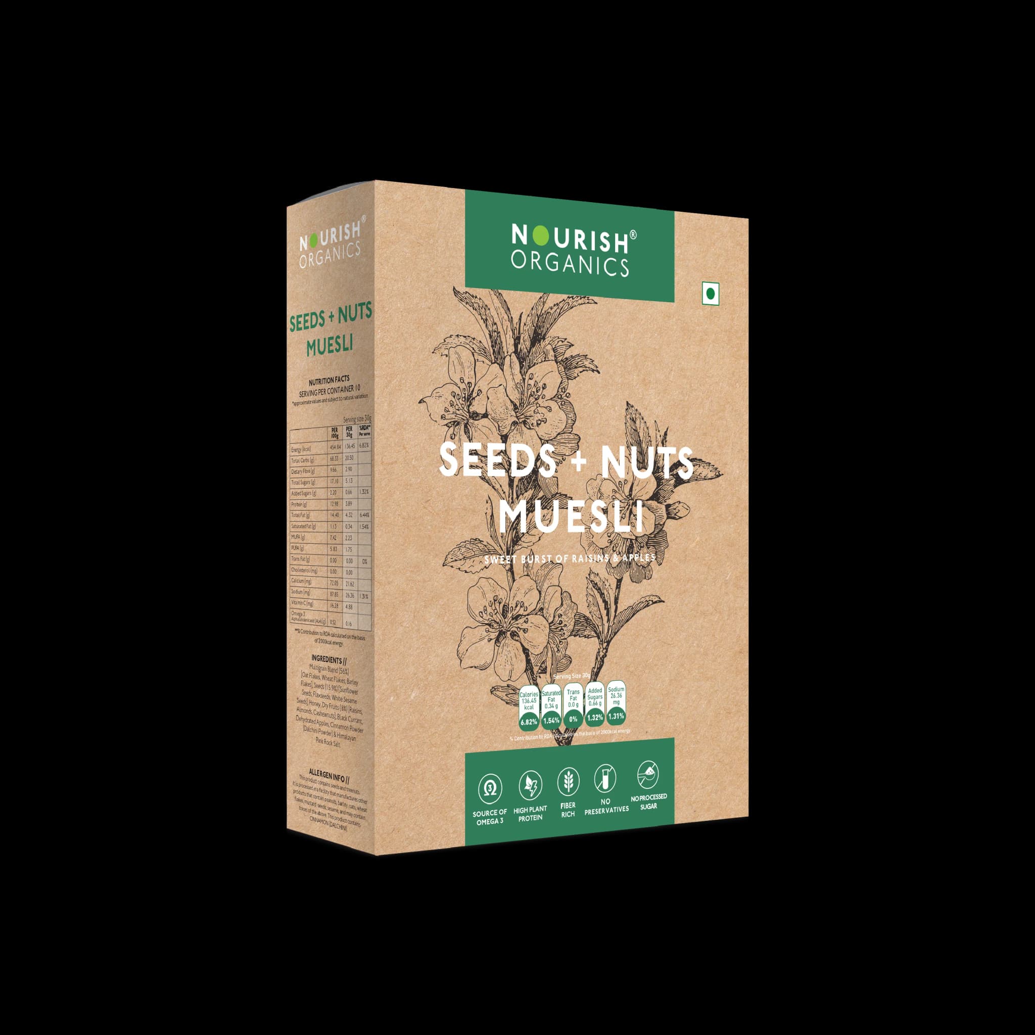 Nourish Organic Seeds & Nuts Muesli — 300 g