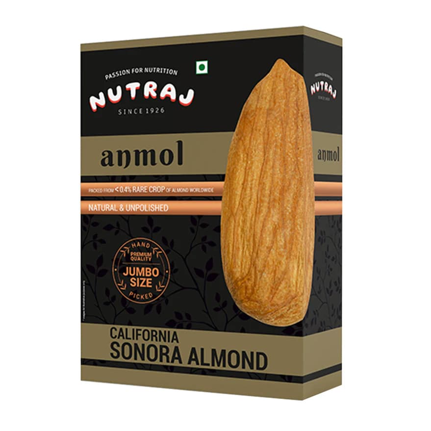 Nutraj Anmol Jumbo Size Sonora Almonds, 500 g-Main Image