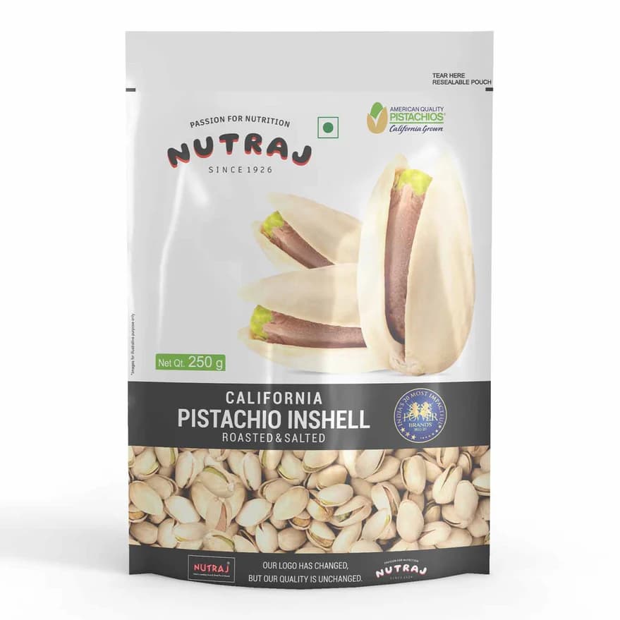 Nutraj California Roasted & Salted Pistachios Inshell, 250 g-Main Image