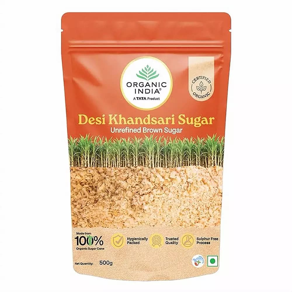 Organic India Desi Khandsari Sugar,500g-Main image