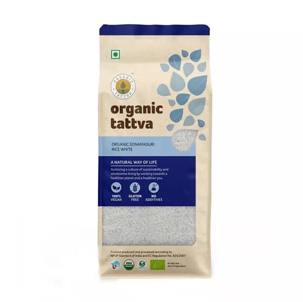 Organic Tattva Sonamasuri Rice White, 1Kg-Main image