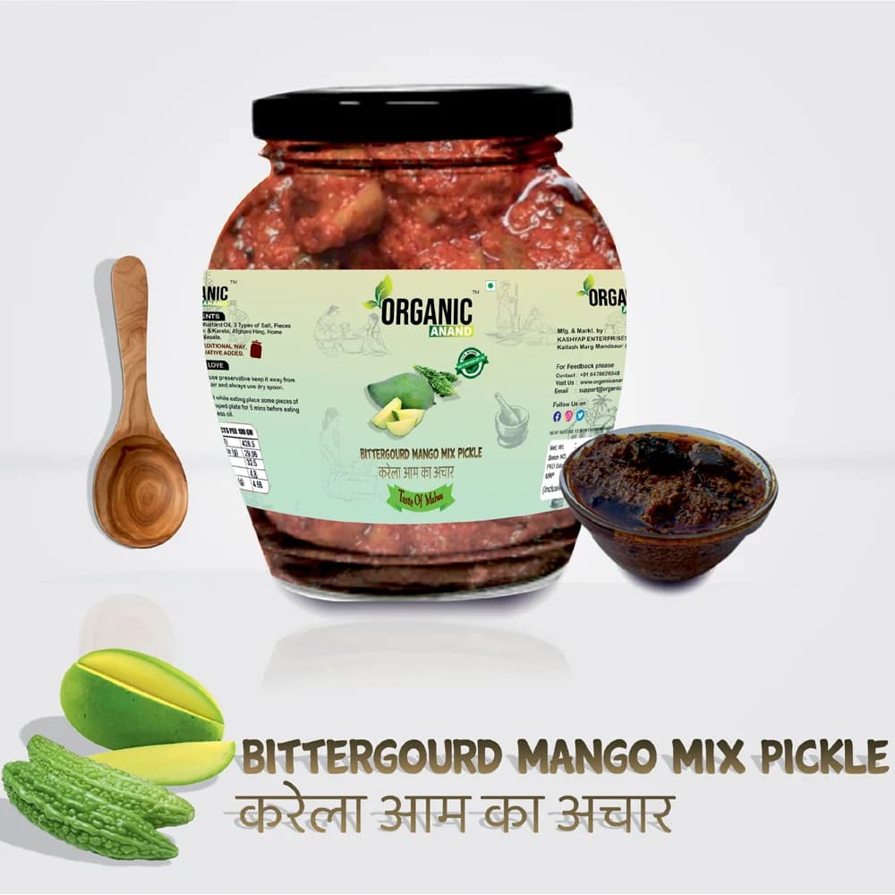 Organic Anand Karele Ka Achar with Keri Mix Pickle — 350 g