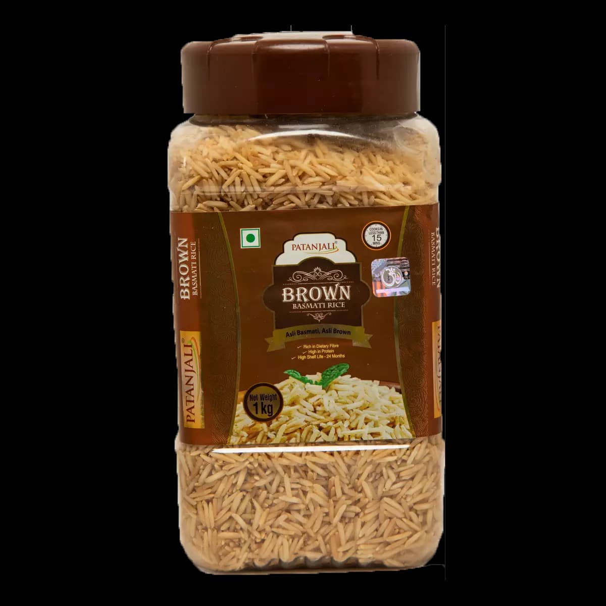 Patanjali Brown Basmati Rice Jar, 1Kg-Main image