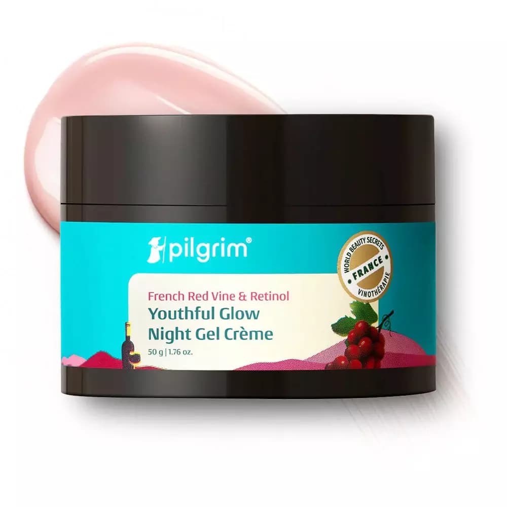 Pilgrim French Red Vine & Retinol Youthful Glow Night Gel Creme, 50 g-Main Image
