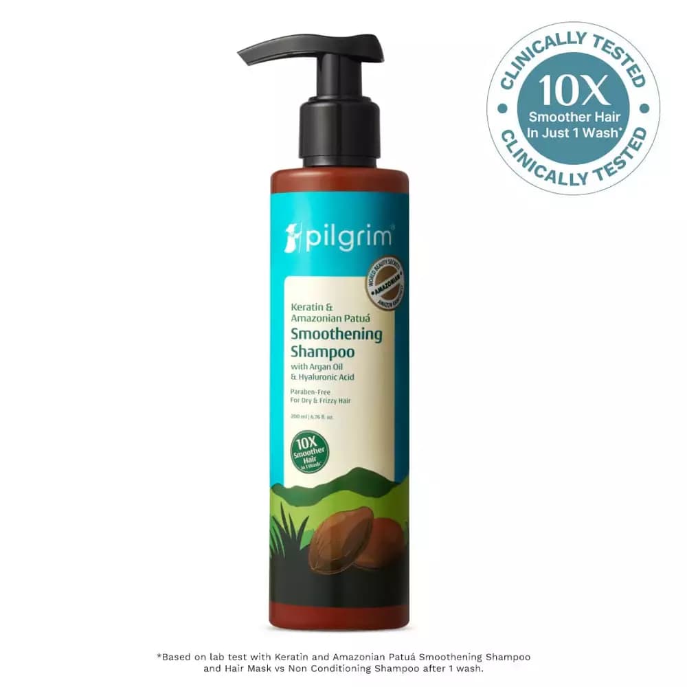 Pilgrim Keratin & Amazonian Patua Smoothening Shampoo, 200 ml-Main Image