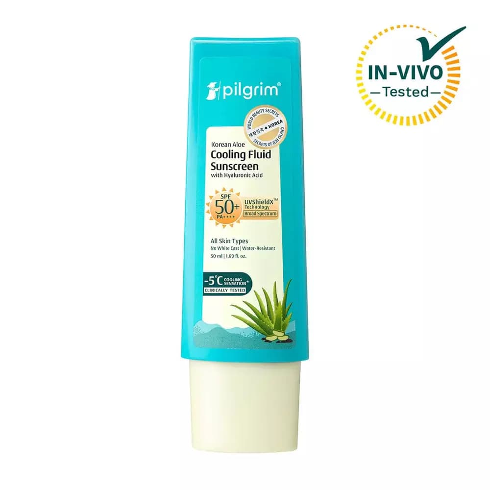 Pilgrim Korean Aloe Cooling Fluid Sunscreen, 50 ml-Main Image