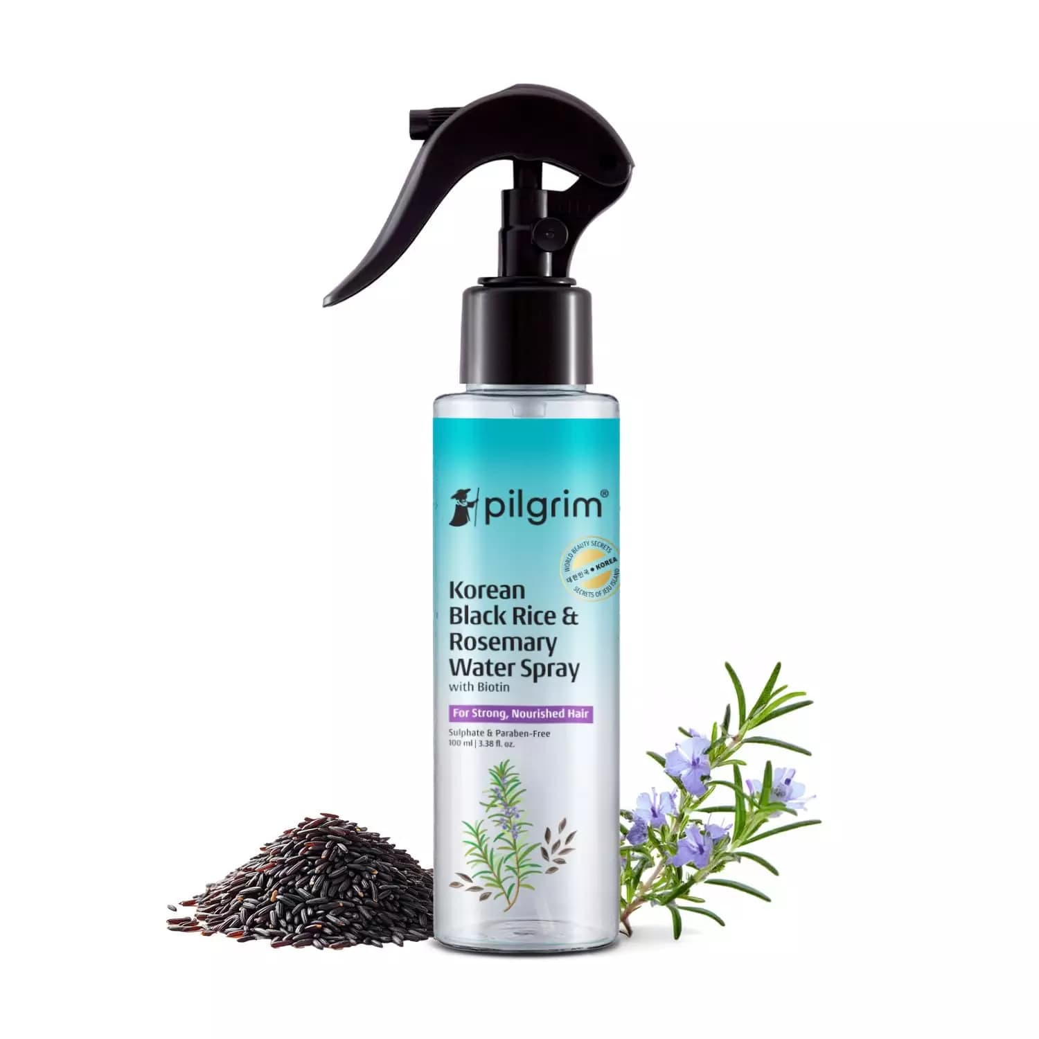 Pilgrim Korean Black Rice and Rosemary Water Spray With Biotin, 100 ml-Main Image