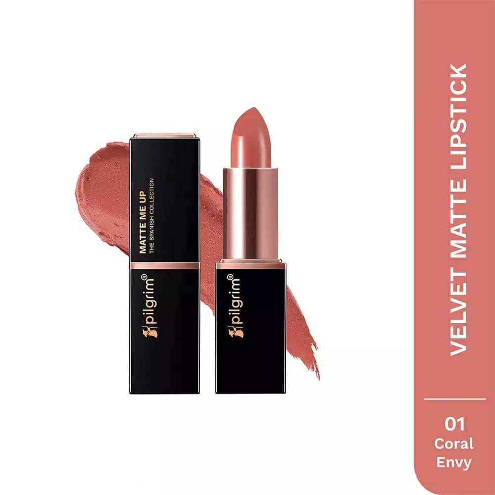 Pilgrim Matte Me Up Bullet Lipstick, Coral Envy - 01-Main Image