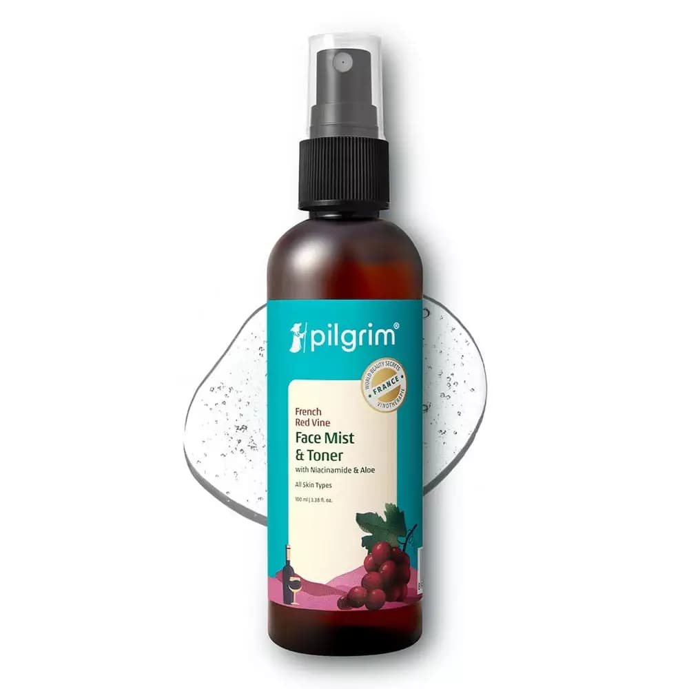 Pilgrim Red Vine Face Mist & Toner with Vitamin B3 & Aloe, 100 ml-Main Image