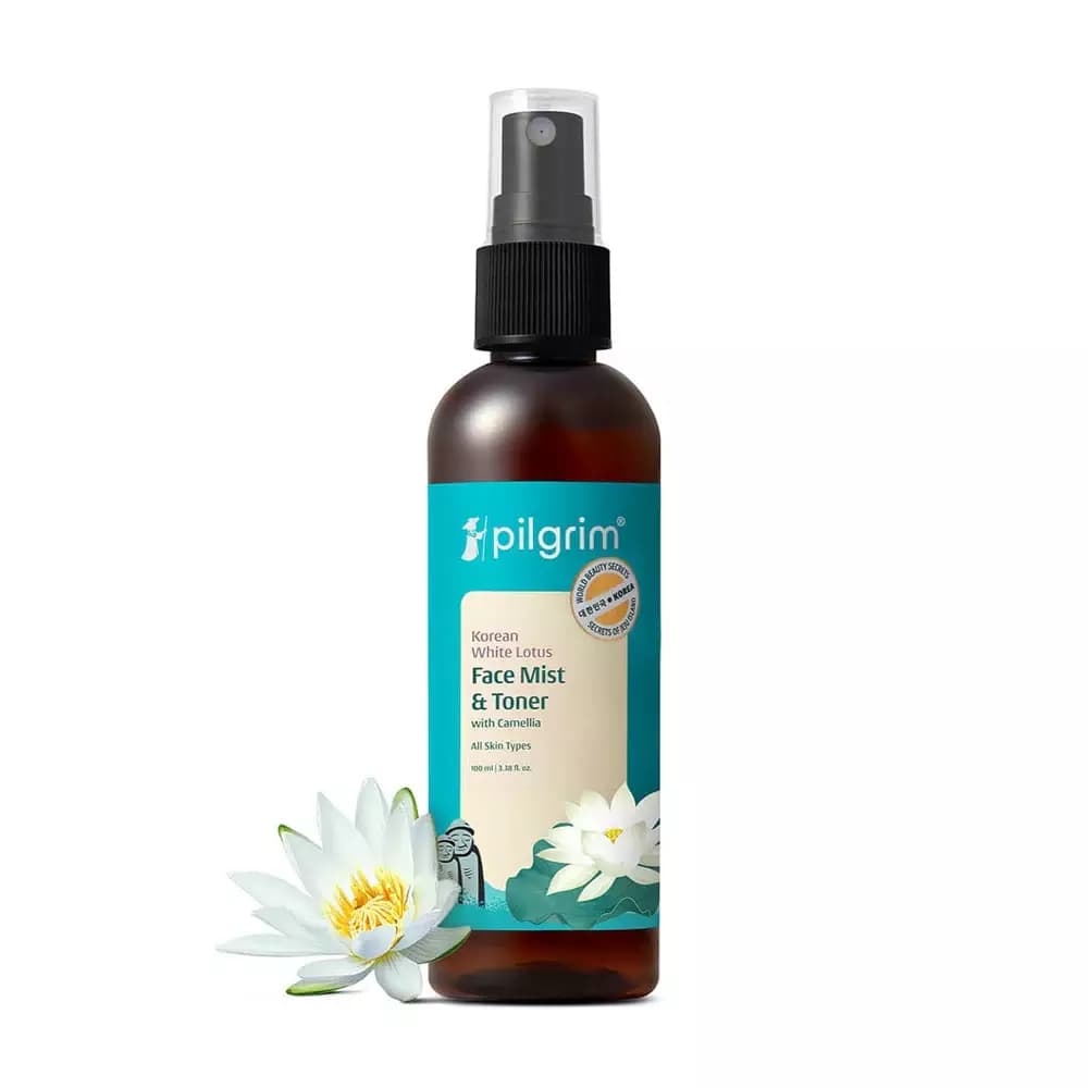Pilgrim White Lotus Natural Face Mist & Toner with Camellia & Witch Hazel, 100 ml-Main Image