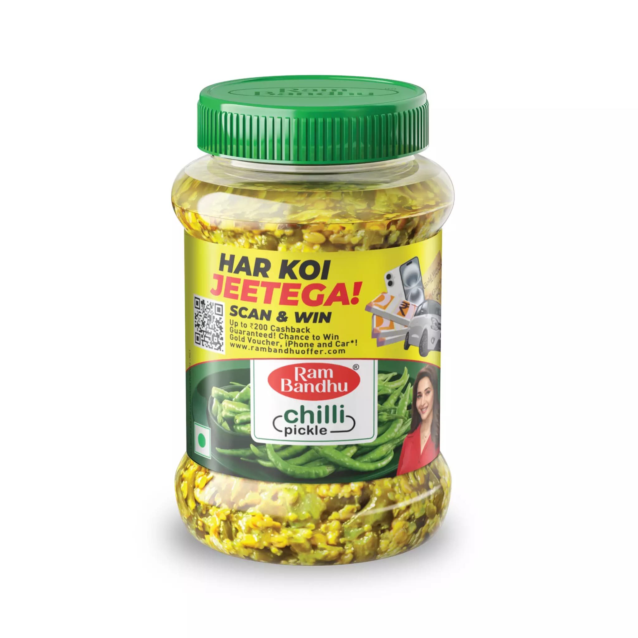 Ram Bandhu Chilli Pickle, 100g-Main image