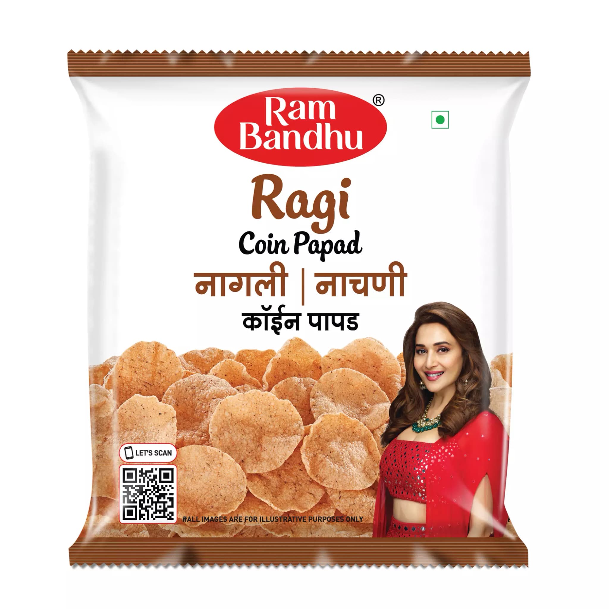 Ram Bandhu Ragi Coin Papad, 200g-Main image