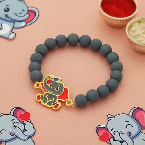 SIProducts Meena Work Metal Rakhi,100g-Main image
