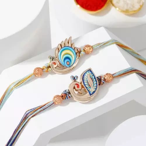 SIProducts Special Vibrant Peacock Rakhi,250g-Main image