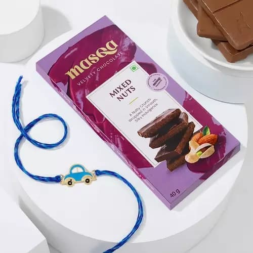SIProducts Speedy Car Rakhi And Chocolate Combo,200g-Main image