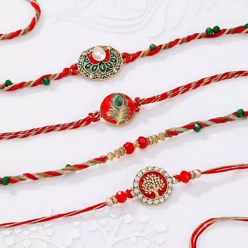 SIProducts Traditional Kundan Work Rakhis,350g-Main image