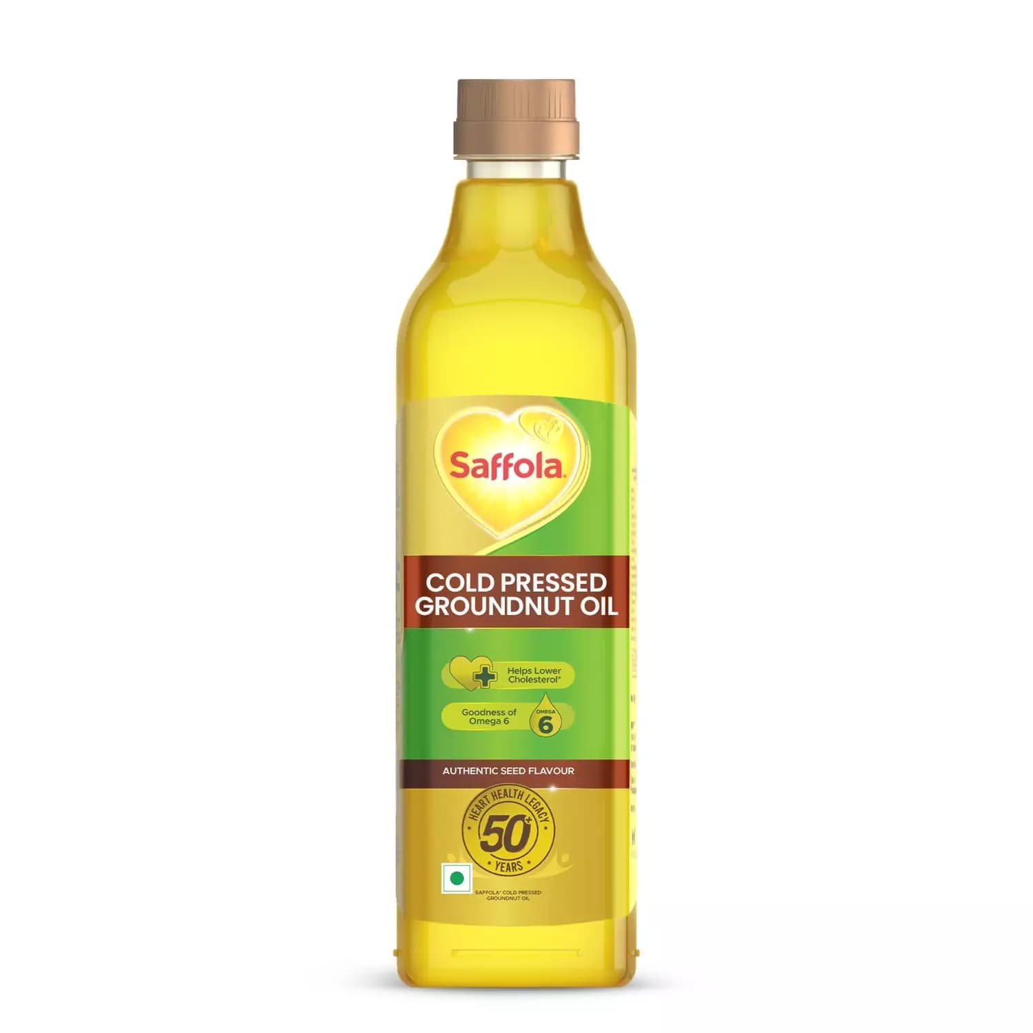 Saffola Cold Pressed Groundnut Oil, 1L-Main image
