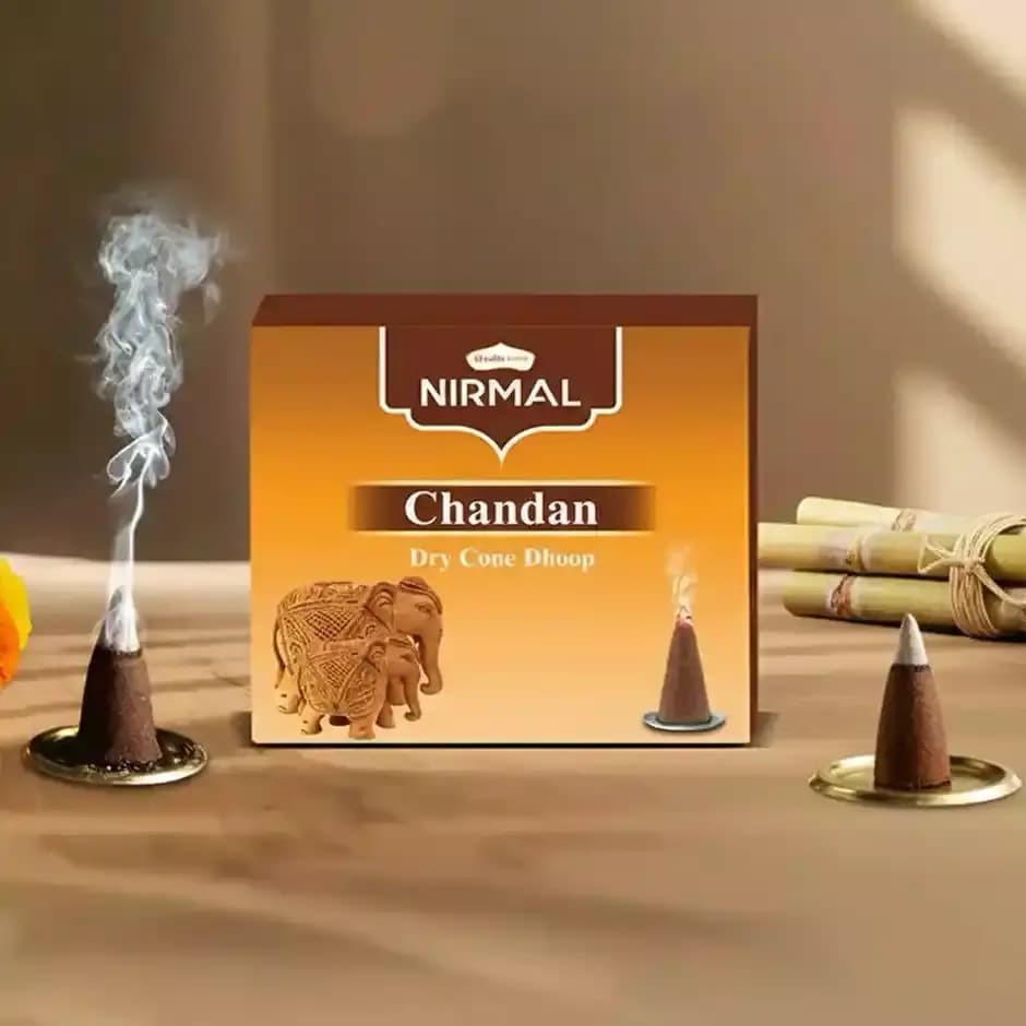 Shubhkart Nirmal Chandan Dry Cone Dhoop,20g-Main image