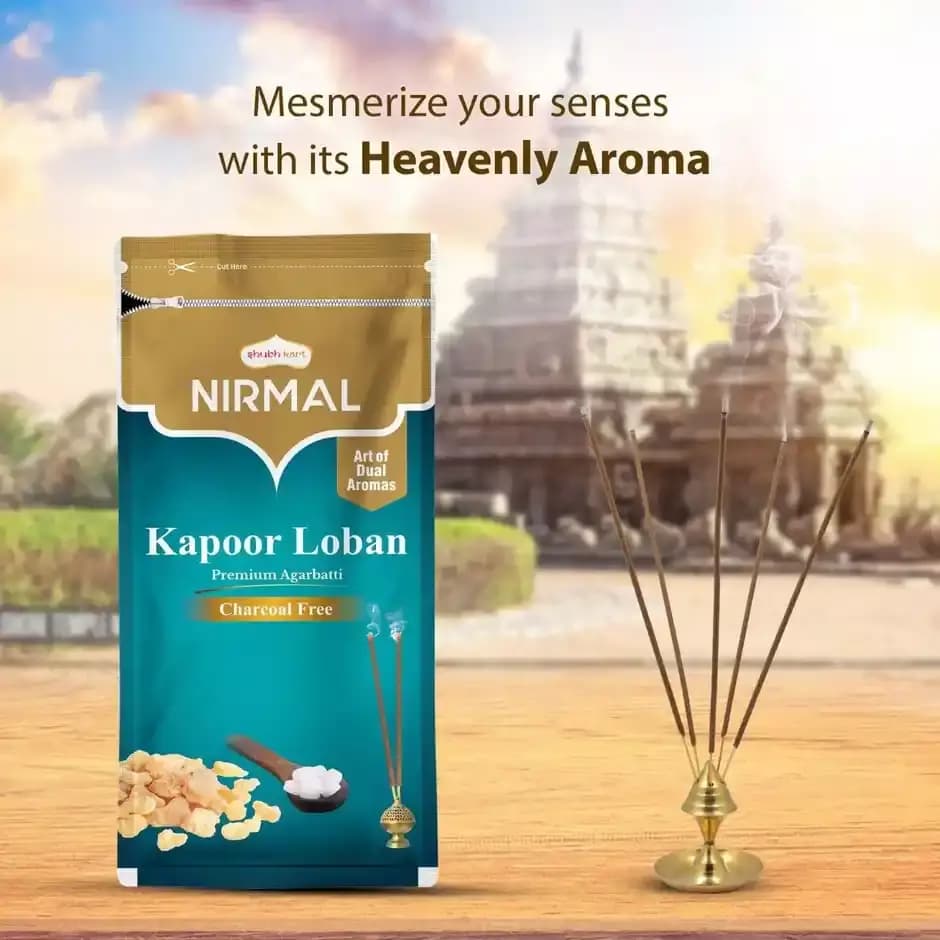 Shubhkart Nirmal Kapoor Loban Premium Agarbatti Charcoal Free,150g-Main image